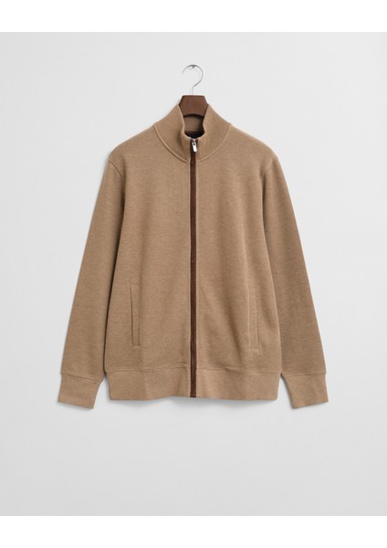 Erkek Bej Regular Fit Fermuarlı Hırka 2028042.296