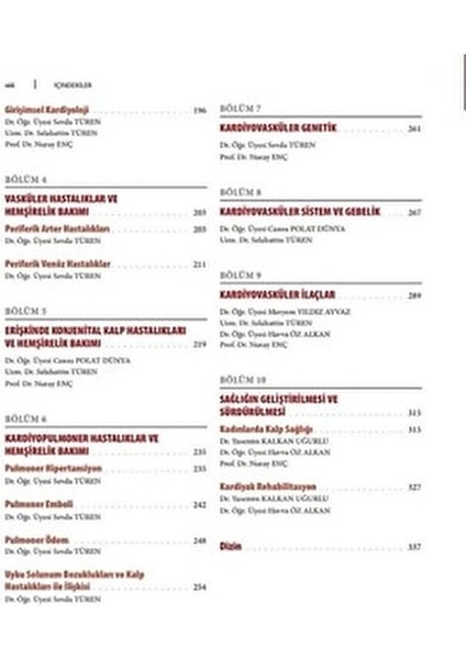 Kardiyovasküler Hemşirelik - Nuray Enç Eğitim Düzeyi ve Konu İçeriği