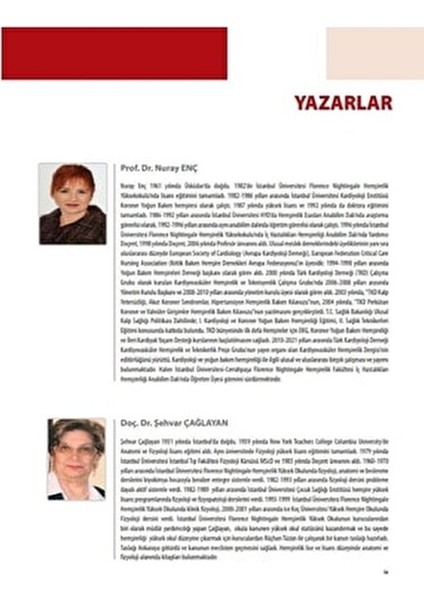 Kardiyovasküler Hemşirelik - Nuray Enç Eğitim Düzeyi ve Konu İçeriği