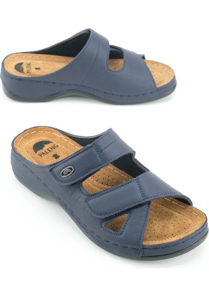 Gezer Paleng Kadın Ayarlanabilir Hakiki Deri Terlik