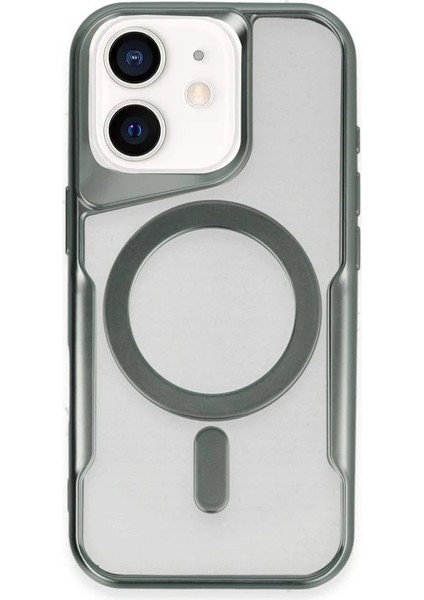 OMR02 iPhone 11 Kılıf Boyi Magsafe Silikon Kapak - Yeşil