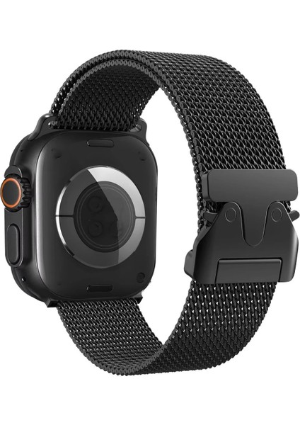 OMR02 Apple Watch 42MM Milano Metal Kordon - Siyah