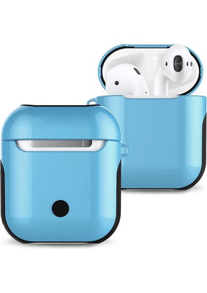 Airpods 2 (2.nesil) 3in1 Kılıf - Mavi