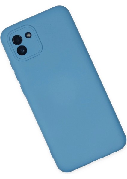 Samsung Galaxy A03 Kılıf Nano Içi Kadife Silikon - Mavi fiyatları