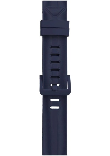 OMR02 Apple Watch 38MM KR408 Çizgili Silikon Kordon - Lacivert modelleri
