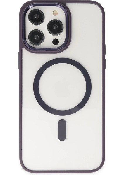 OMR02 iPhone 13 Pro Kılıf Room Magneticsafe Silikon - Derin Mor fiyatları
