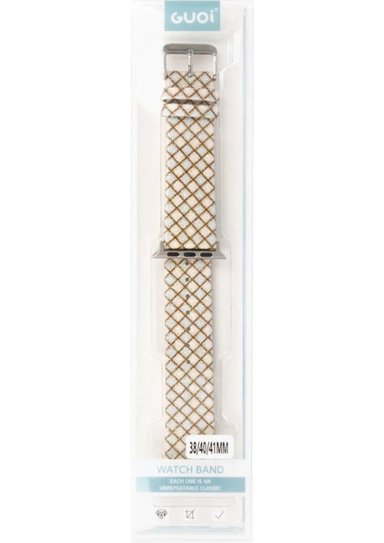 OMR02 Apple Watch 42MM Karo Motif Kordon - Mavi fiyatları