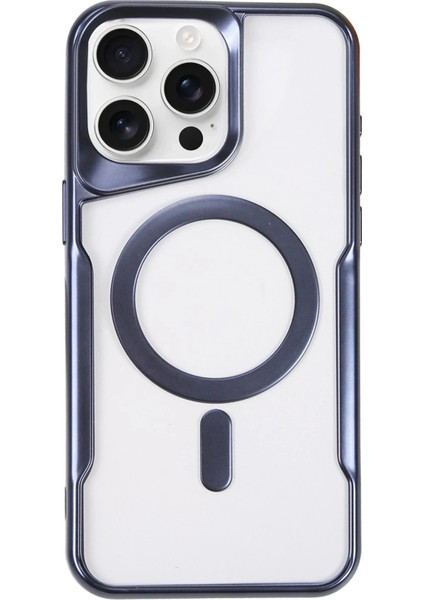 OMR02 iPhone 16 Pro Kılıf Boyi Magsafe Silikon Kapak - Lacivert