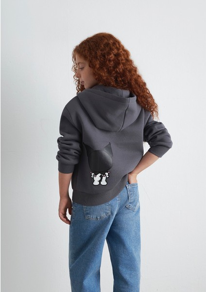 Kuromi Baskılı Fermuarlı Sweatshirt 7S10167-85309
