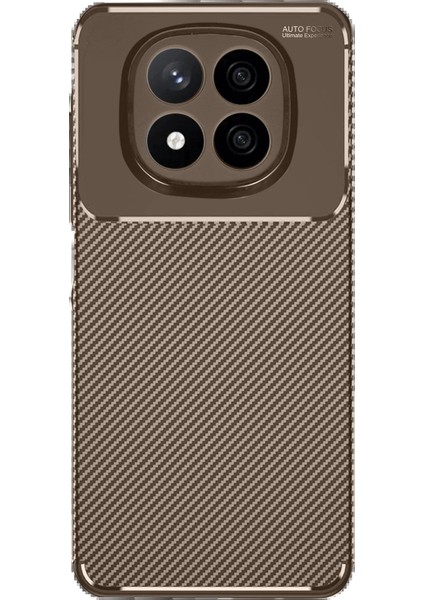 Xiaomi Redmi Note 14 Pro 4g Kılıf Auto Focus Karbon Kapak - Kahverengi fiyatları