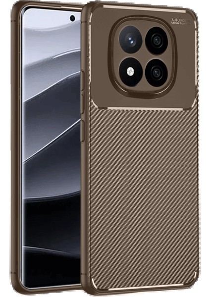 Xiaomi Redmi Note 14 Pro 4g Kılıf Auto Focus Karbon Kapak - Kahverengi fırsatları