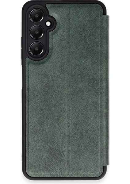 OMR02 Samsung Galaxy A25 5g Kılıf Flip Cover - Koyu Yeşil