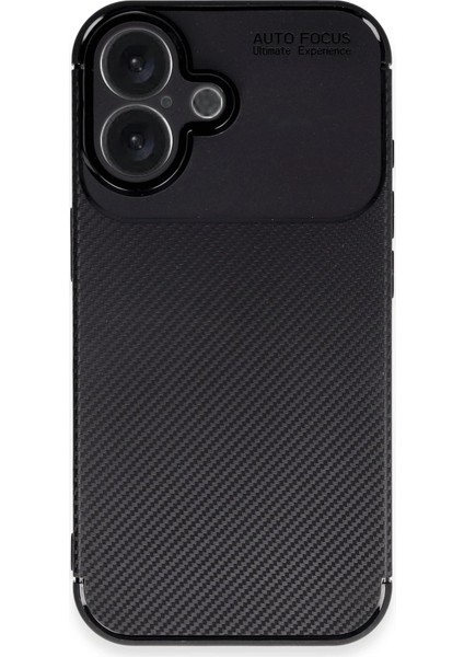 OMR02 iPhone 16 Kılıf Auto Focus Karbon Kapak - Siyah fırsatları
