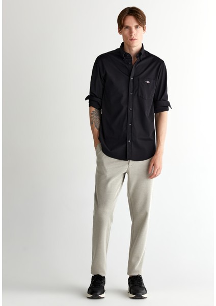 Erkek Siyah Regular Fit Düğmeli Yaka Gömlek 3825117T.5 modelleri