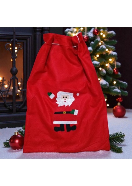Santa Claus Gift Sack 70X50 cm Noel Baba Hediye Çuvalı Büyük Boy Noel Baba Çuvalı Yılbaşı Süsleri fırsatları