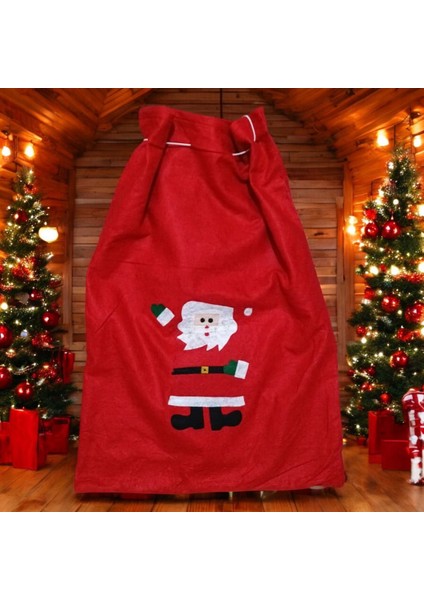 Santa Claus Gift Sack 70X50 cm Noel Baba Hediye Çuvalı Büyük Boy Noel Baba Çuvalı Yılbaşı Süsleri indirimleri