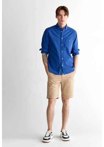 Erkek Lacivert Regular Fit Düğmeli Yaka Gömlek 3250035.407 modelleri