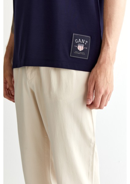 Erkek Lacivert Relaxed Fit Bisiklet Yaka Logolu T-Shirt 2325124T.433 indirimleri