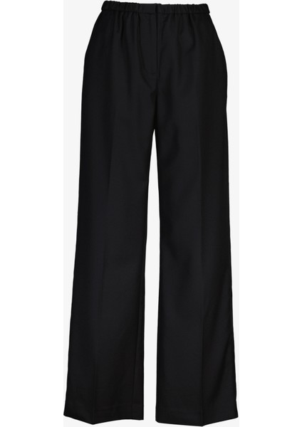 Kadın Siyah Relaxed Fit Yün Pantolon 4150368.5