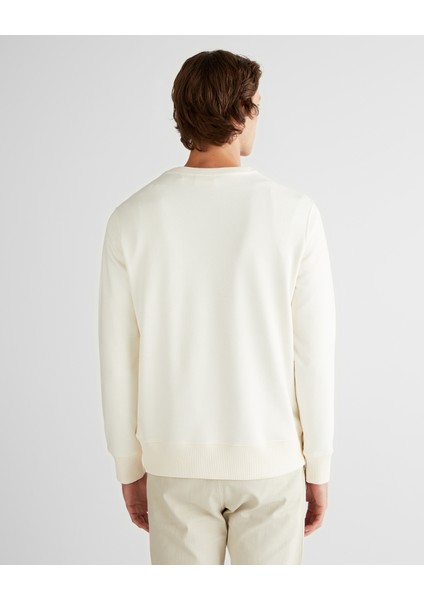 Erkek Krem Regular Fit Bisiklet Yaka Logolu Sweatshirt 2067062.130 fiyatları