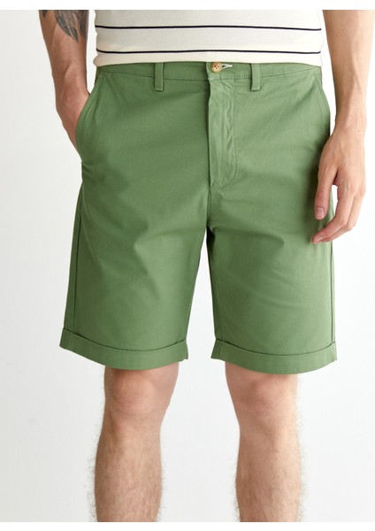 Erkek Yeşil Slim Fit Şort 205353.362 fırsatları