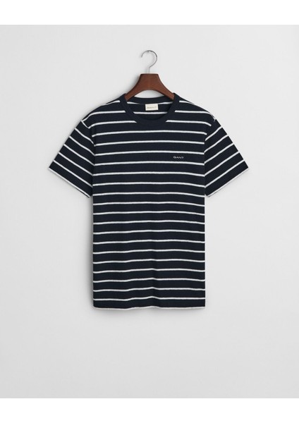 Erkek Lacivert Regular Fit Bisiklet Yaka Çizgili T-Shirt 2003326.433 modelleri