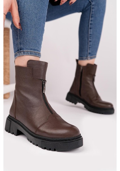 Hakiki Deri Kadın Deri Postal Bot TRC170-2613