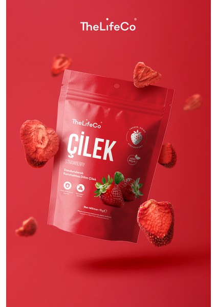 Freeze Dried - Dondurularak Kurutulmuş Dilim Çilek 3'lü Paket fiyatları
