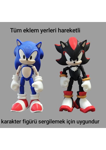 Sonic 2'li Kirpi Sonic ve Shadow Tüm Eklem Yerleri Hareketli Masaüstü figürü Çocuklar için Uygun değildir