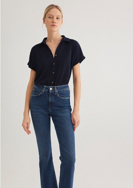 Lux Touch Lacivert Polo Tişört 1612142-82318