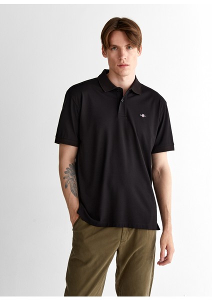 Erkek Siyah Relaxed Fit Polo 2425124T.5