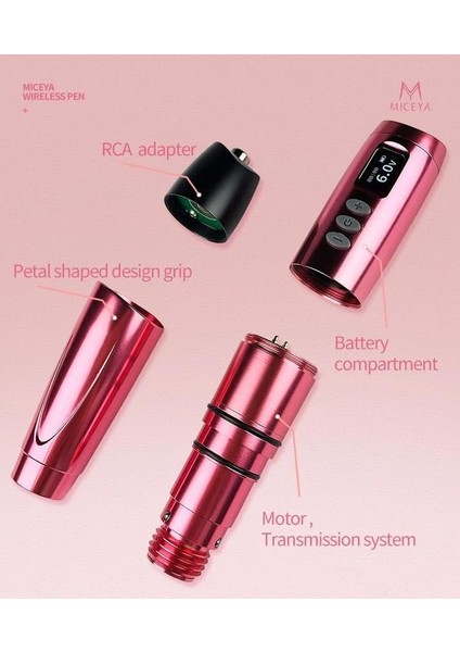 Mıceya Tulıpa Kablosuz Pen Dövme&pmu Makinesi - Kırmızı modelleri