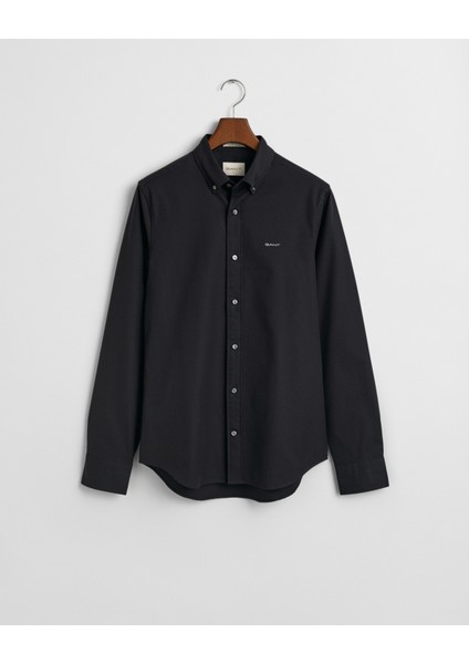 Erkek Siyah Regular Fit Düğmeli Yaka Oxford Gömlek 3000302.5 indirimleri