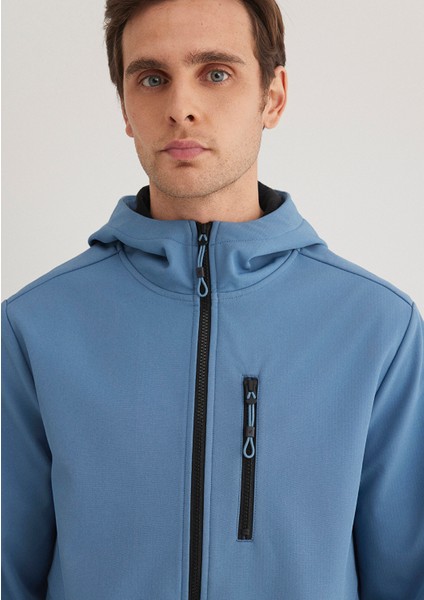 Kapüşonlu Mavi Ceket 0110351-70744