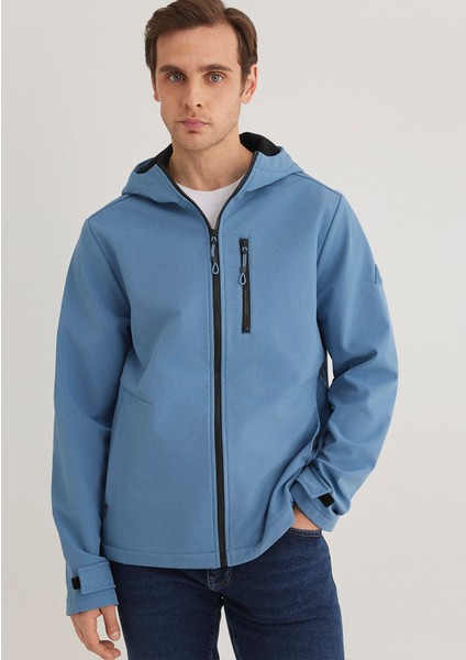 Kapüşonlu Mavi Ceket 0110351-70744