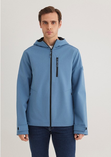 Kapüşonlu Mavi Ceket 0110351-70744