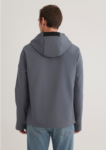 Kapüşonlu Antrasit Ceket 0110351-80776