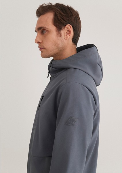 Kapüşonlu Antrasit Ceket 0110351-80776