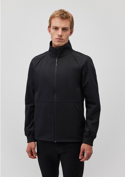 Su İtici Dik Yaka Siyah Ceket 0110361-900