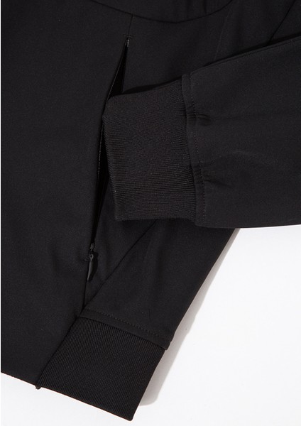 Su İtici Dik Yaka Siyah Ceket 0110361-900