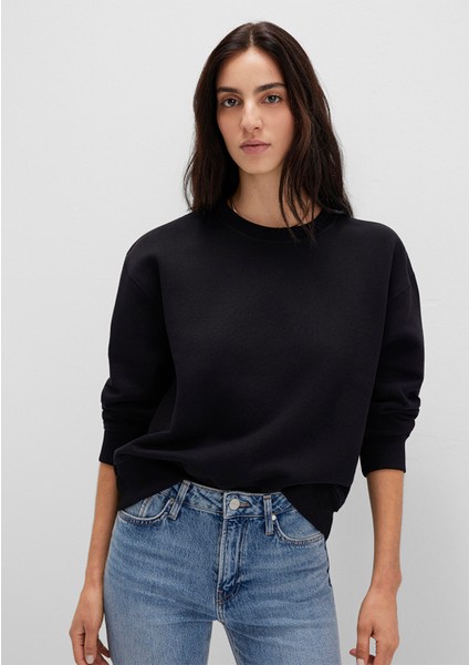 Bisiklet Yaka siyah Sweatshirt 1S10390-900