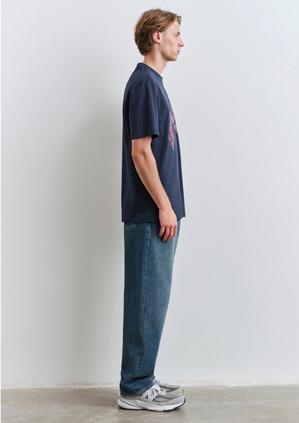 Baskılı Lacivert Tişört 0612882-89353