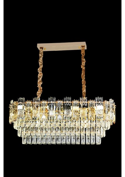 Artemis Gold 90 cm Kristal Modern Avize – Yemek Masası Salon fiyatları