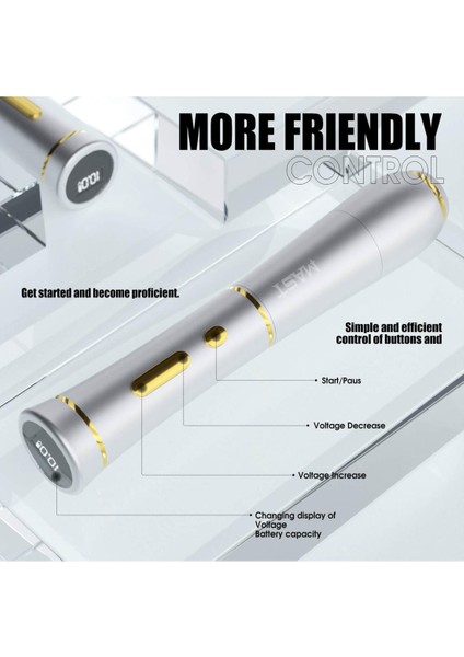 P40 Pmu Kablosuz Kalıcımakyaj Makinesi | Pembe Renk