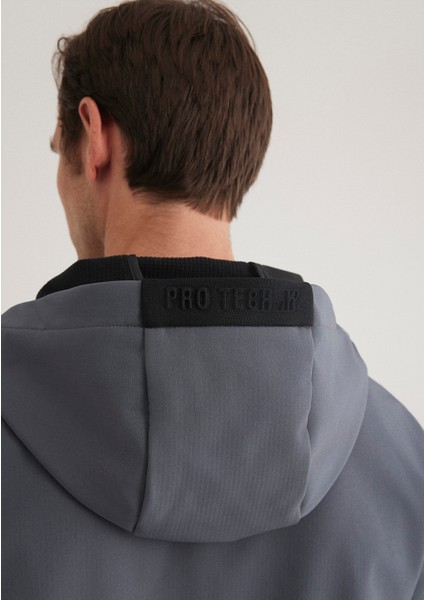 Kapüşonlu Antrasit Ceket 0110351-80776