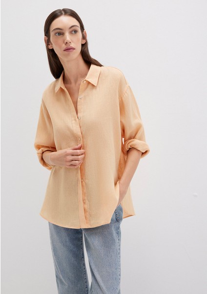 Turuncu Keten Gömlek 1210747-71219