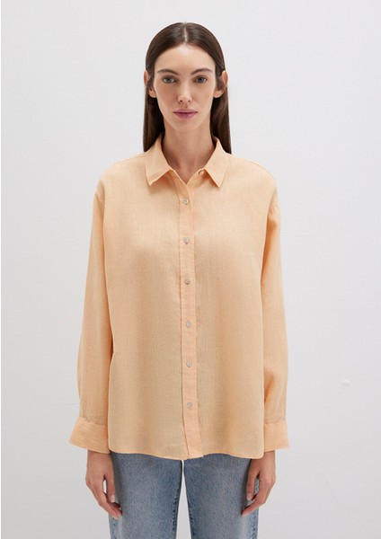 Turuncu Keten Gömlek 1210747-71219