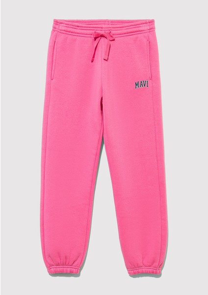 Mavi Logo Baskılı Pembe Eşofman Altı 7010000-70982