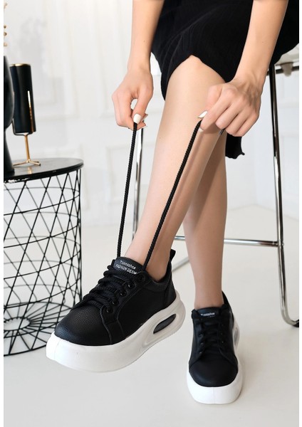 Chris Siyah Cilt Bağcıklı Spor Ayakkabı modelleri