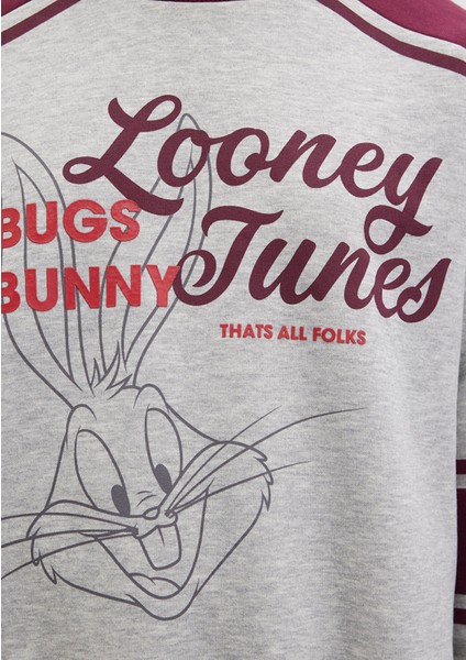 Bugs Bunny Baskılı Gri Sweatshirt 1S10464-83096